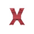 Garderobenhaken WGX, B 145 x T 157 x H 175 mm, Feinstruktur, recyceltes Aluminium, rot