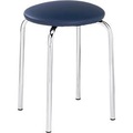 NowyStyl, Hocker, stapelbar, 4-Fuss-Gestell, Kunstleder-Bezug, H 440 mm, blau