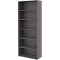 Home Office Regal TEMPIO, aus Holz, 6 Fächer, 6 OH, B 800 x T 340 x H 2130 mm, weiss