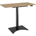 Home Office Tisch, elektrisch höhenverstellbar, Rechteck, Standfuss, B 1150 x T 550 x H 640-1100 mm, Hickory-Eiche/schwarz + Memory-Bedienpanel