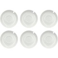 undefined, Kaffeeuntertasse Solea, Ø 150 mm, uni, weiß, Porzellan, 6 Stück