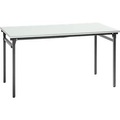 undefined, Klapptisch, stabiles 4-Fußgestell mit Spezial-Klappbeschlag, B 1600 x T 800 x H 725 mm, lichtgrau/schwarz