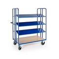 Rollcart Transportsysteme, Kommissionierwagen mit 3 doppelseitigen 20°-Auflageebenen