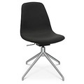 Konferenzsessel Topstar Sitness Life 1.1, dreh-/sitzhöhenverstellbar, ohne Armlehnen, B 460 x T 390 x H 450-480 mm, 4-Fussgestell, Alu matt & Stoff, schwarz