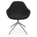 Konferenzsessel Topstar Sitness Life 2.0, dreh-/sitzhöhenverstellbar, Armlehnen, B 450 x T 390 x H 520-550 mm, 4-Fussgestell, Stahl verchromt & Stoff, schwarz