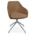 Konferenzsessel Topstar Sitness Life 2.1, dreh-/sitzhöhenverstellbar, Armlehnen, B 350-480 x T 460 x H 460-490 mm, 4-Fussgestell, Alu matt & Stoff, schwarz