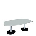 Konferenztisch, B 2000 mm, lichtgrau