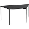 Konferenztisch, Trapez 1600 x 800 mm, schwarz