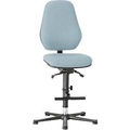 Labordrehstuhl LEANOS 9136, Stoffpolster, Duotec grau