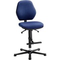 bimos, Laborstuhl LEANOS 9131, Stoffpolster, Duotec blau