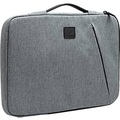 Laptophülle Exacompta Business, für Laptops 13-14'', gepolstert, Griff & Reissverschlussfach, B 370 x T 25 x H 280 mm, Post-Consumer-Polyester, grau