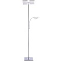 LeuchtenDirekt Ruben 11725-55 LED-Deckenfluter mit Leselampe 22 W Warm-Weiß EEK: LED (A++ - E) Stahl