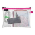 Leitz, Leitz WOW Traveller Zip-Beutel, wasserabweisend, durchsichtiges Material, Grösse M, pink