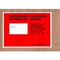 undefined, Lieferscheintaschen, Fenster links, mit Aufdruck, selbstklebend, 100 % recycelbares Pergaminpapier, Format C5, rot, 250 Stück
