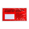 undefined, Lieferscheintaschen, Fenster links, mit Aufdruck, selbstklebend, 100 % recycelbares Pergaminpapier, Format C6, rot, 250 Stück