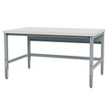 bedrunka+hirth, Packtisch Bedrunka+Hirth Komfort, Grundtisch, per Klemme höhenverstellbar, bis 200 kg, MDF-HPL-Arbeitsplatte, B 2000 x T 750 mm