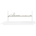 Manuflex AS1252.7035 Ablage Melamin lichtgrau 1500x 350x19mm, mit Unterzug für PACKTISCH 1750mm ohne Bügel Farbe: