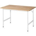 RAU Arbeitstisch, höhenverstellbar 800 - 850 mm, Buchenplatte massiv BxT 1250 x 1000 mm, lichtgrau