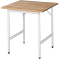 RAU Arbeitstisch, höhenverstellbar 800 - 850 mm, Buchenplatte massiv BxT 750 x 1000 mm, lichtgrau