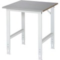 RAU Arbeitstisch, höhenverstellbar, 760 - 1080 mm, Edelstahl-Platte, BxT 750 x 800 mm