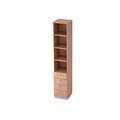 Regal mit 4 Schubladen, B 400 x T 420 x H 2200 mm, Nussbaum-Dekor