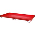 Regal-Bodenwanne 240 l Auffangvolumen, LxBxH 2650 x 1300 x 210 mm ohne Gitterrost, rot lackiert