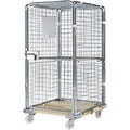 undefined, Rollbehälter, mit Holzrollplatte, 724 x 815 x 1600 mm