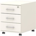 Rollcontainer 333 TEMPIO, aus Holz, 3 Schubkästen (1 mit Schloss), B 430 x T 500 x H 550 mm, weiß/Sonoma Eiche