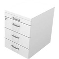 Rollcontainer, B 420 x T 560 x H 585 mm, weiss