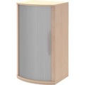 Rollladen-Schiebetürenschrank BARI, 3 OH, 2 Böden, Griff rechts, B 600 x T 530/430 x H 1117 mm, Ahorn-Dekor