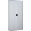 Stahlschrank, höhenverstellbarer Fachboden, abschliessbar, H 1800 mm, lichtgrau/lichtgau