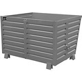 Stapel-Kippbehälter Volumen 1,5 m³ grau RAL 7005