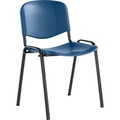 Stapelstuhl ELYEKO, Gestell schwarz, blau