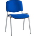 Stapelstuhl ISO Basic, Gestell alusilber, blau