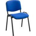 Stapelstuhl ISO Basic, Gestell schwarz, blau