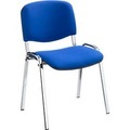 Stapelstuhl ISO Basic, Gestell verchromt, blau