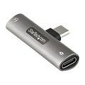 StarTech.com USB-C Audio- & Ladeadapter - USB-C Audio Adapter mit 3,5mm-TRRS-Kopfhörer-/Headset-Buchse und 60W USB-Typ-C Power-Delivery-Pass-Through-Ladegerät - für USB-C-Telefon/Tablet/Laptop