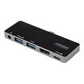 StarTech.com USB-C Digital AV-Multiport-Adapter - USB-C auf 4K 60Hz HDMI 2.0, USB-C Power Delivery 100W, 3-Port USB 3.0 Hub, Audio - USB-C Mini Dock - Portable USB Typ-C Travel Dock
