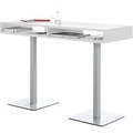 Steh-Konferenztisch BOX, mit Ablage-Boxen, Höhe 1050 mm, weiss