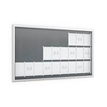 undefined, Schaukasten Softline, Querformat 27 x A4, für Innen & Außen, abschließbar, 10 Magnete & Textblende, Aluminium & ESG, Rückwand anthrazitgrau RAL 7016