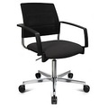Schäfer Shop Genius Besucherstuhl SSI Proline Visit S3+, Netzrückenlehne, Universalrollen, schwarz/schwarz