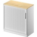 Schäfer Shop Genius Querrollladenschrank TETRIS SOLID, 2 OH, B 800 mm, inkl. 19 mm Abdeckplatte, Buche-Dekor/weissalu/weissalu