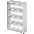 Schäfer Shop Genius Regal TETRIS WOOD, 4 OH, Höhe inkl. Gleiter, B 1000 mm, lichtgrau