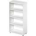 Schäfer Shop Genius Regal TETRIS WOOD, 4 OH, Höhe inkl. Gleiter, B 800 mm, weiss