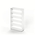 Schäfer Shop Genius Regal TETRIS WOOD, 5 OH, Höhe inkl. Gleiter, B 1000 mm, weiss