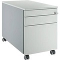 Schäfer Shop Genius Rollcontainer 126, 3 Schübe, Zentralverschluss, seitliche Griffnut, B 435 x T 765 x H 577 mm, weissalu/lichtgrau/lichtgrau