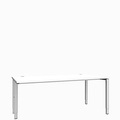 Schäfer Shop Genius Schreibtisch MODENA FLEX, 4-Fuss-Rechteckrohr, einseitig, B 1800 mm, weiss