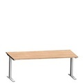 Schäfer Shop Genius Schreibtisch MODENA FLEX, C-Fuss-Rechteckrohr, B 2000 x T 1000 mm, Kirsche Romana/weissalu