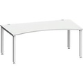 Schäfer Shop Genius, Schäfer Shop Genius Schreibtisch MODENA FLEX, mit Cockpitplatte, 4-Fuß-Quadratrohr, Breite 1800 mm, lichtgrau