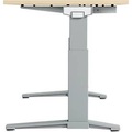 Schäfer Shop Genius Schreibtisch PLANOVA ERGOSTYLE, elektrisch höhenverstellbar, Rechteck, C-Fuss, B 1800 x T 800 x H 715-1182 mm, Eiche/weiss